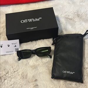 Off-White Sunglasses Black green Square OERI124 FILLMORE 1007 NEW AUTHENTIC